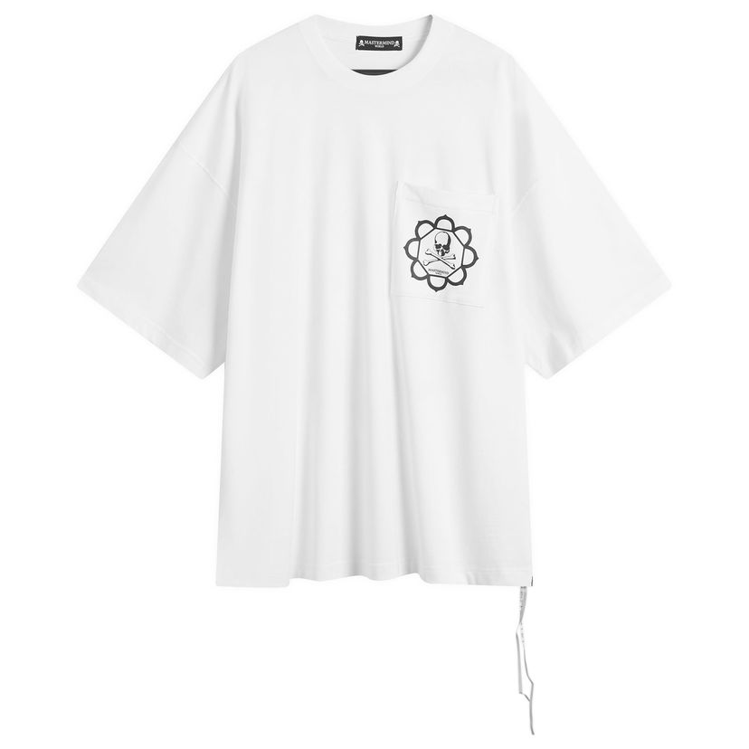 T-shirt Mastermind WORLD Skull Graphic Pocket Short Sleeve T-Shirt Vit | MW25S15-TS067-012