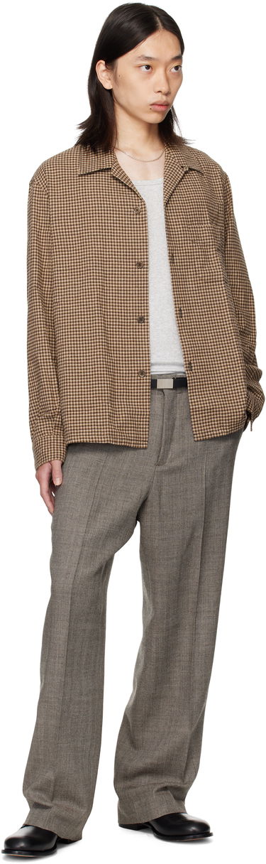 Skjorta OUR LEGACY OUR LEGACY Heusen Check Shirt Brun | M4252HE, 3