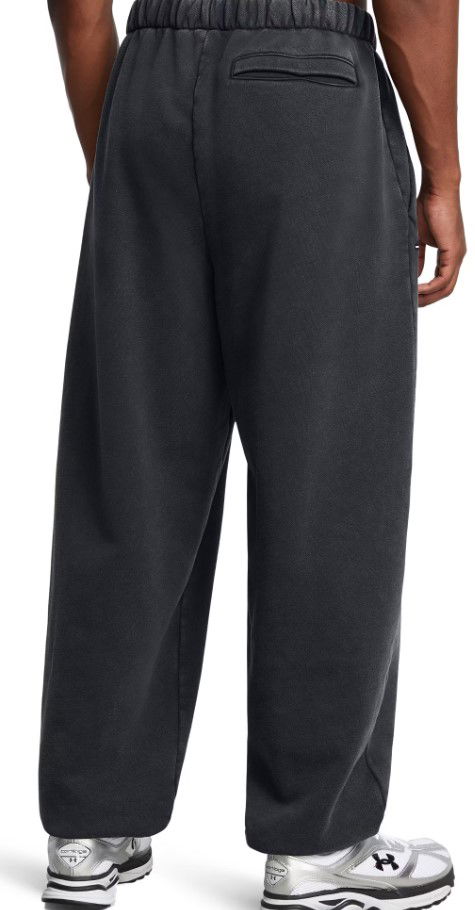 Träningsbyxor Under Armour Heavyweight Fleece Wash Oversized Pants Svart | 1386554-001