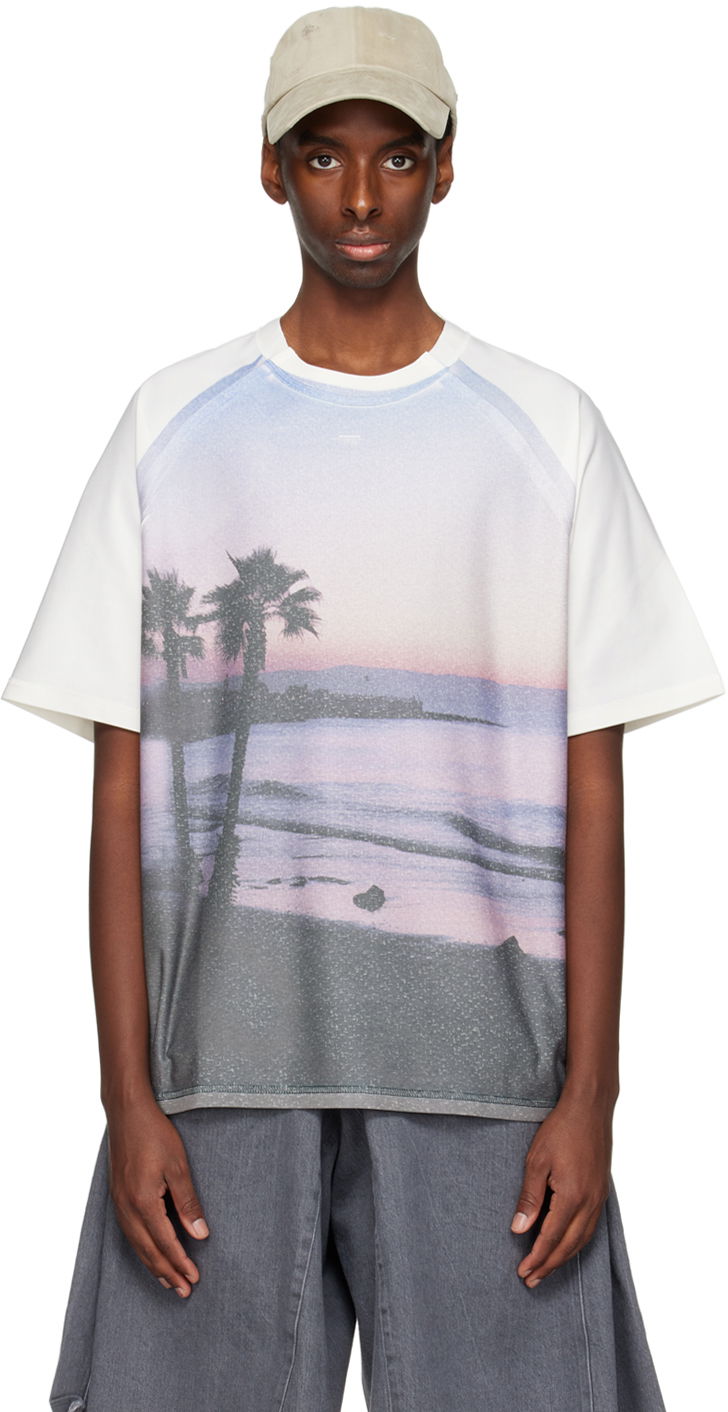 T-shirt ADER ERROR Palm Tree Graphic T-Shirt Vit | BN01SSTS0106PP