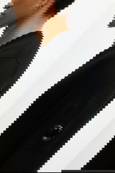 Sweater C.P. Company Crew Neck Wool Blend Sweater Svart | 19CMKN200A006595A, 3