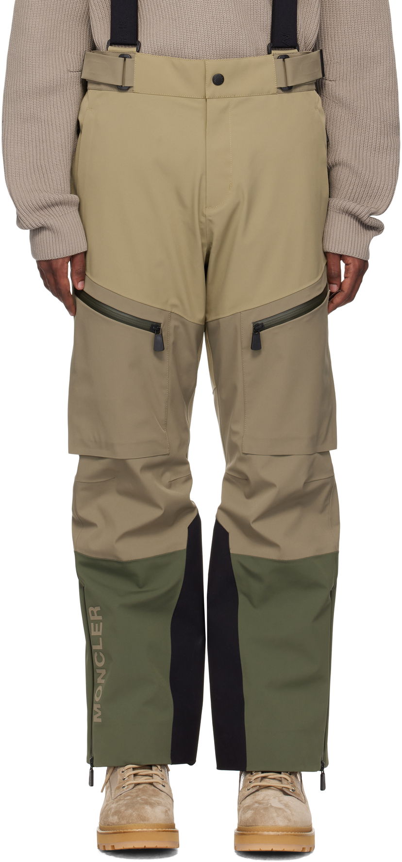 Cargo byxor Moncler Moncler Grenoble Ski Trousers Grön | J20972G00004M4286
