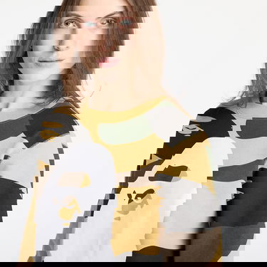 Sweater BAPE A BATHING APE Giant 1St Camo Crewneck Sweatshirt Gul | 001SWL301011MYEL, 1