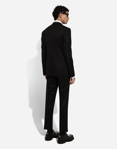 Byxor Dolce & Gabbana Dolce & Gabbana Tailored Flannel Pants Svart | GY6UETGI251N0000, 2