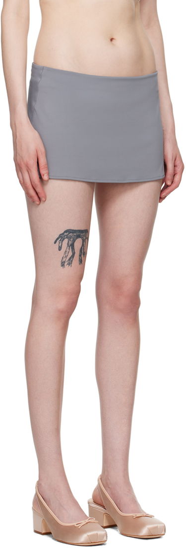 Kjol GUIZIO Guizio Micro Miniskirt Grå | F23510K014, 4