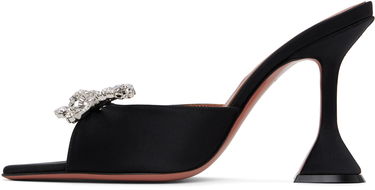 Tillbehör Amina Muaddi Amina Muaddi Rosie Slipper Heeled Sandals Svart | ROSIE SLIPPER CL SATIN, 2