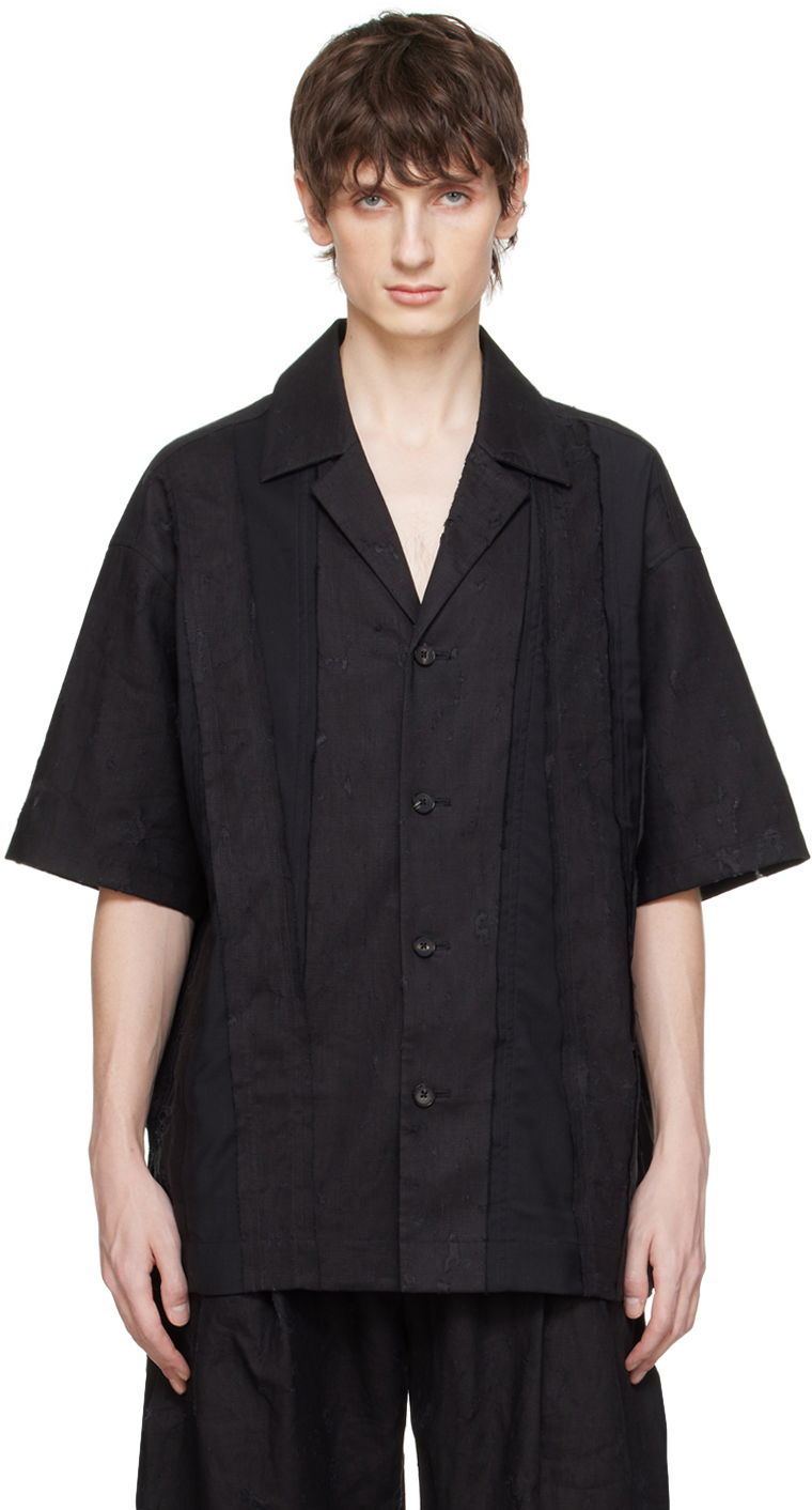 Skjorta Feng Chen Wang Feng Chen Wang Distressed Shirt Svart | FMS17SR10