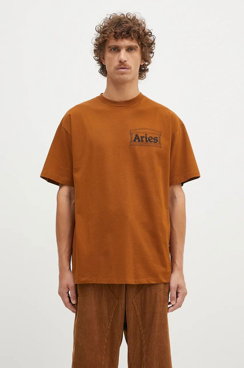 T-shirt Aries Temple SS Tee T-Shirt Brun | AR6000002