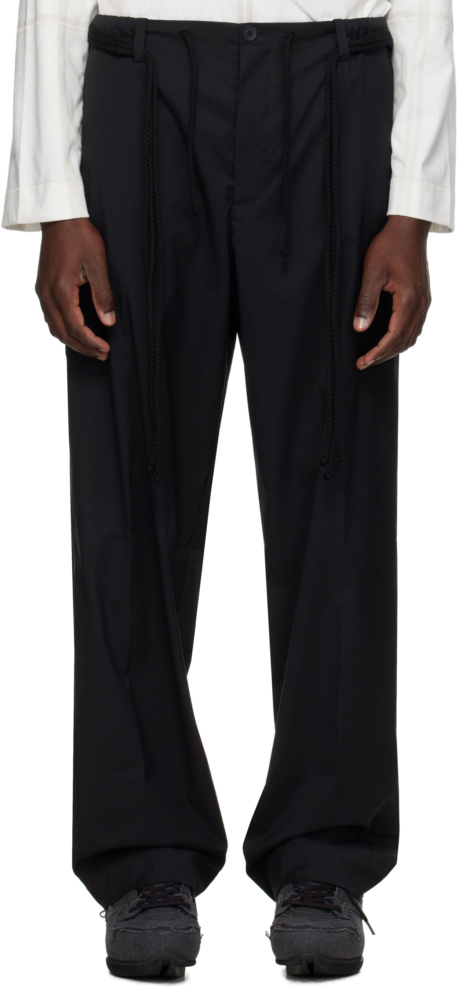 Byxor Craig Green Craig Green Elasticized Worker Trousers Svart | CGAW25CWOTRS96, 0