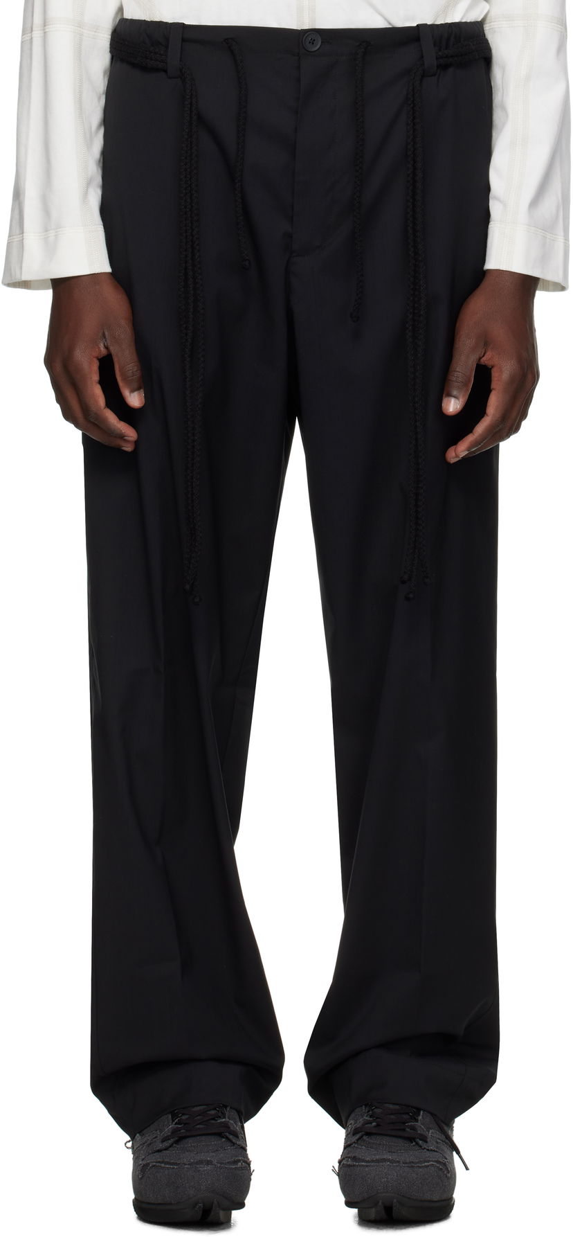 Byxor Craig Green Craig Green Elasticized Worker Trousers Svart | CGAW25CWOTRS96