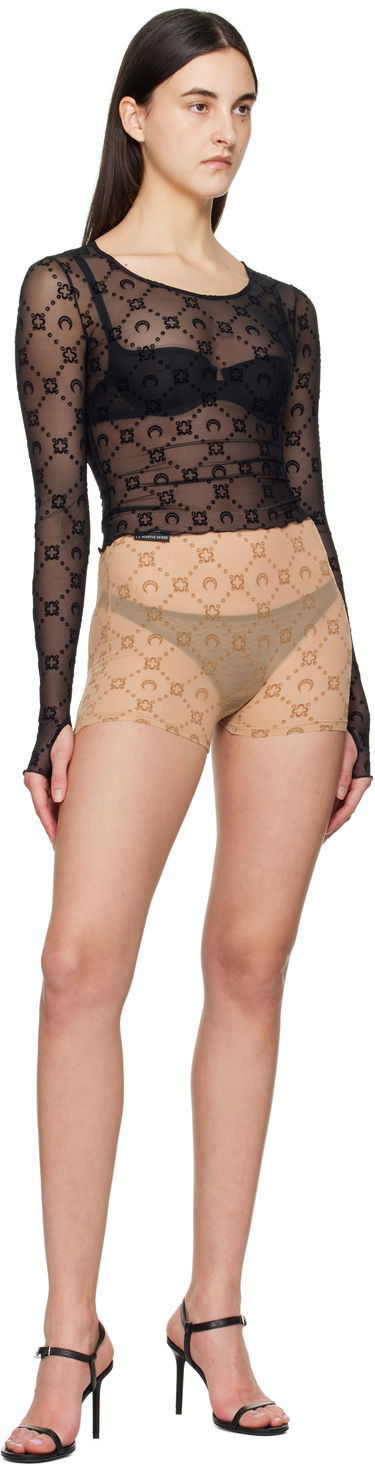 Trosor Marine Serre Marine Serre Mesh Flock Shorts Beige | WSH012A CJER0005, 3