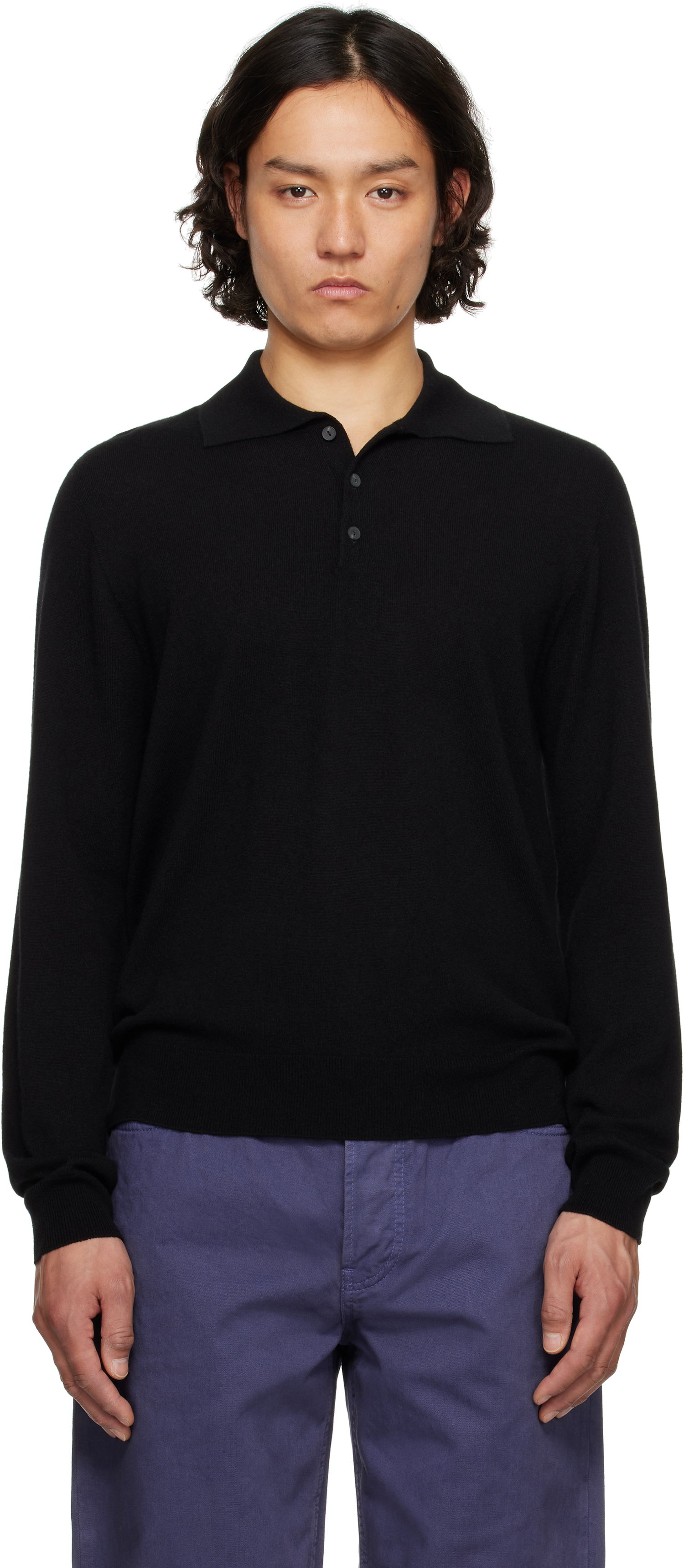 Sweater The Row The Row Judi Knit Polo Svart | 918-Y751, 0