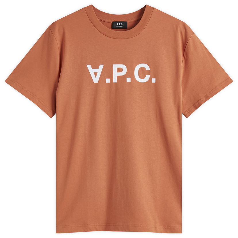 T-shirt A.P.C. A.P.C. Men's VPC Logo T-Shirt, Size Small Orange | COHBM-M26384-GLA