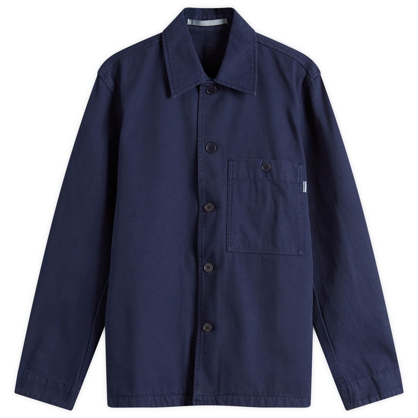 Skjorta NORSE PROJECTS Standard Twill Overshirt, Size Large Blå | N50-0260-7555
