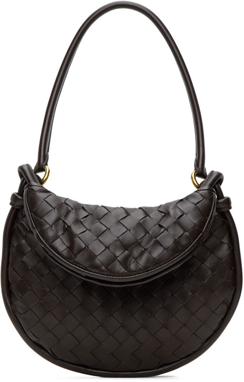 Handväska Bottega Veneta Small Intrecciato Leather Shoulder Bag Brun | 776764 VCPP1