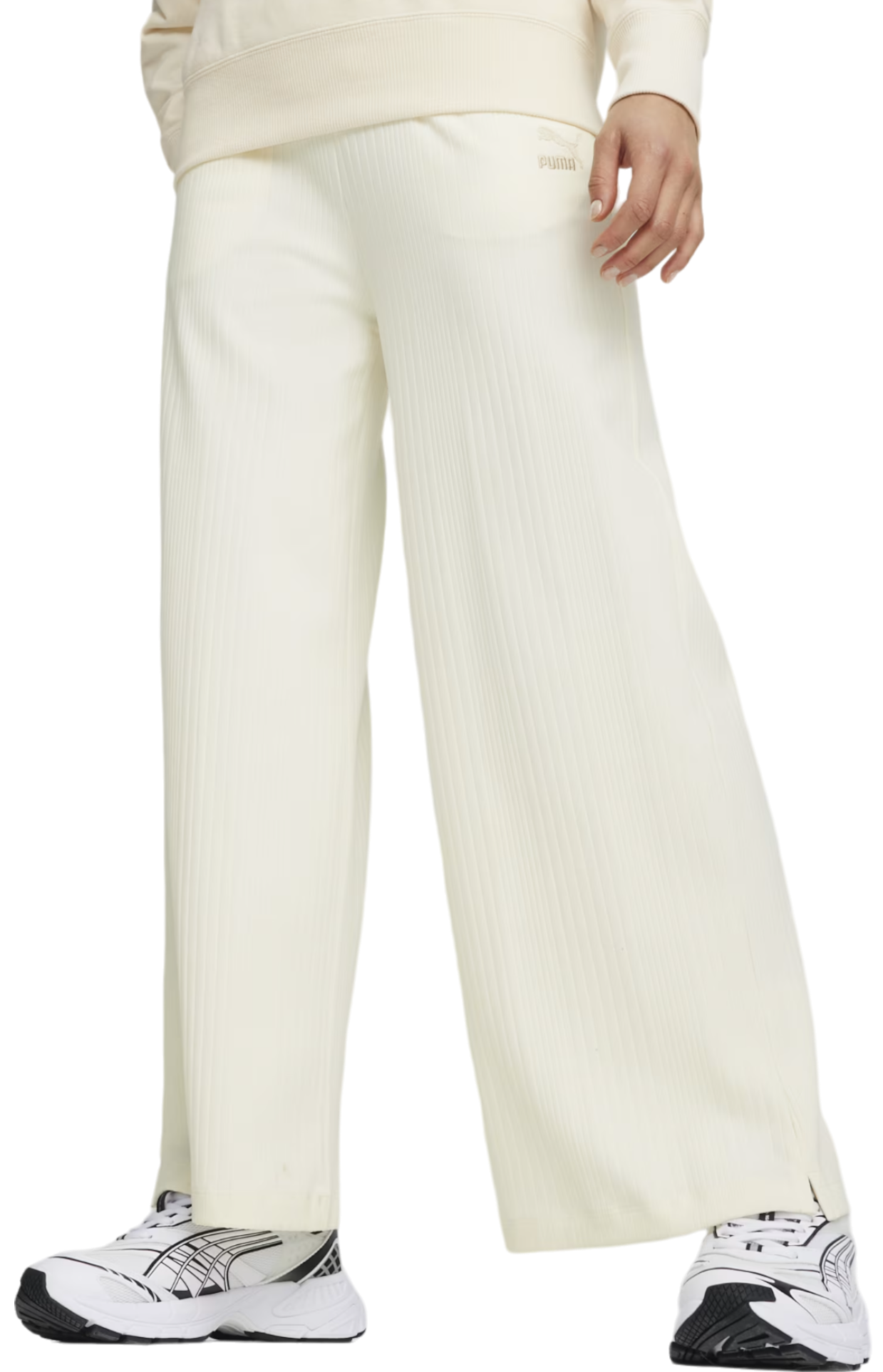 Träningsbyxor Puma Classics Ribbed Relaxed Sweatpants Beige | 624268-66, 0