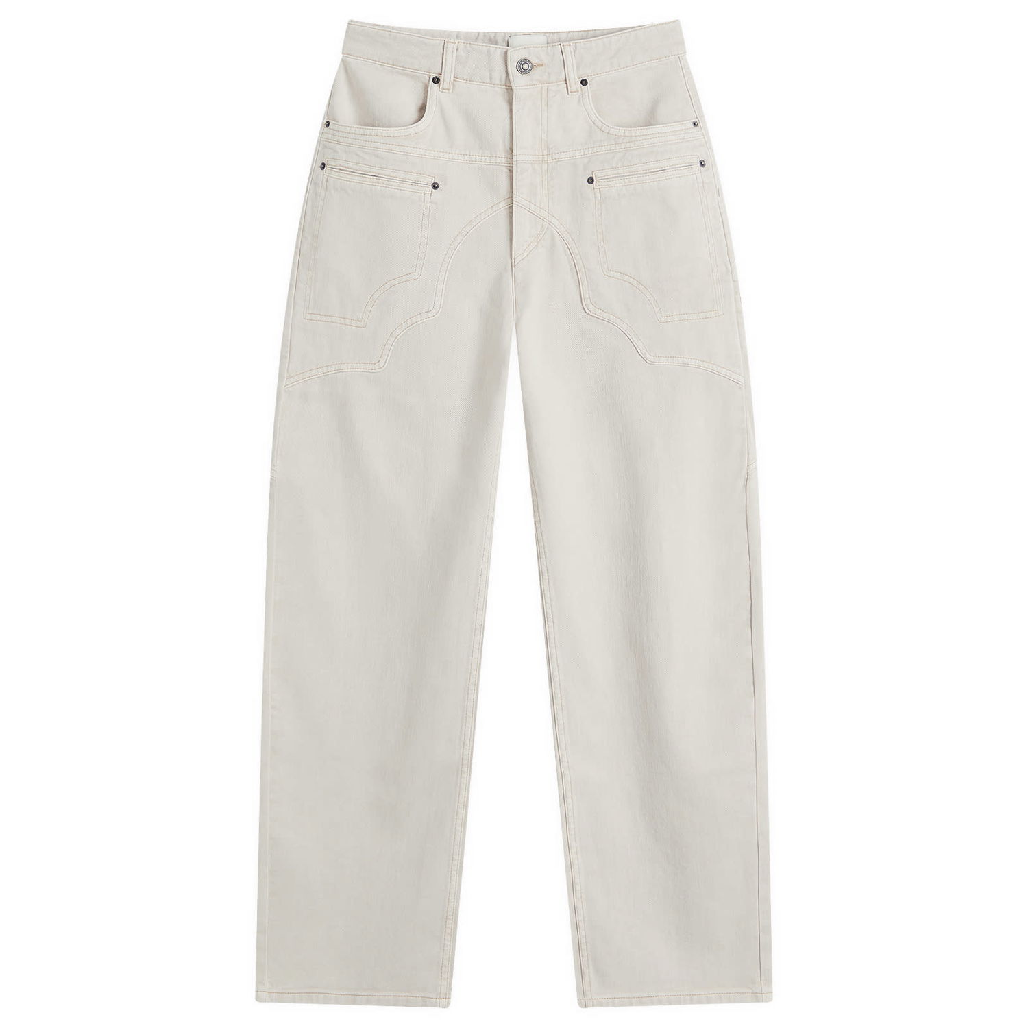 Jeans ISABEL MARANT Isabel Marant Beryl Cargo Jeans, Size Medium Beige | PA0481FA-C1H01I, 1