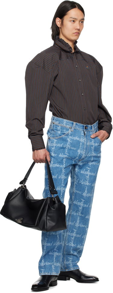 Skjorta Vivienne Westwood Vivienne Westwood Pinstripe Frilly Football Shirt Flerfärgad | 3501001Y-W0127-, 4