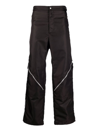 Byxor Bottega Veneta Zip Detail Straight-Legged Trousers Svart | 665720VKIL0