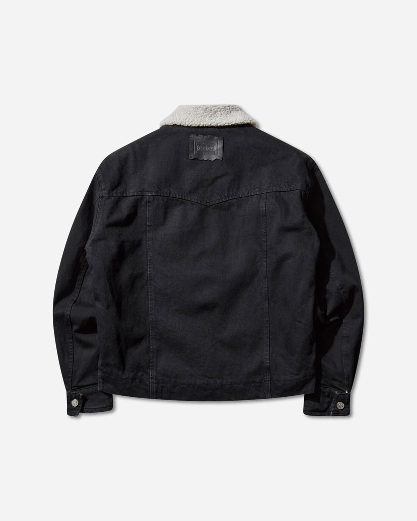 Rockar Aries Sherpa Denim Car Coat Svart | AR7120004 Black