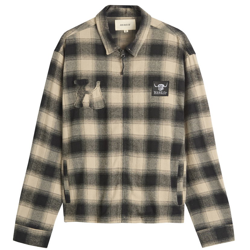 Skjorta Heresy Fog Zip Shirt Beige | HAW25-CS02