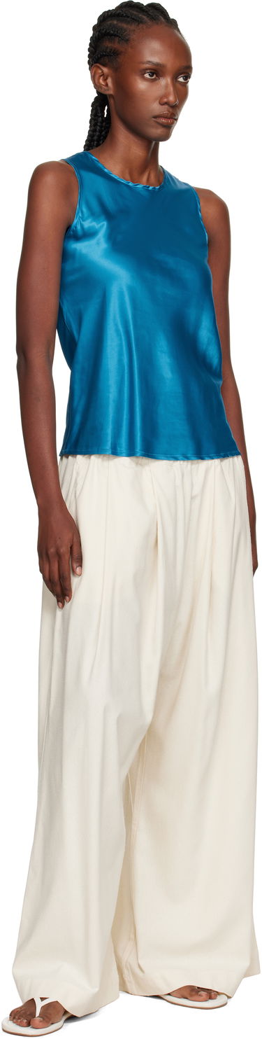 Linne Baserange Baserange Dydine Satin Tank Top Blå | TSDYT-EV-AU25, 3