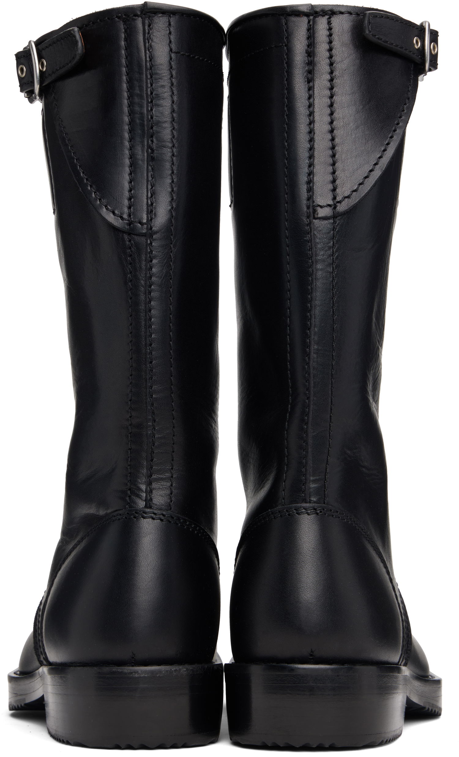 Sneakers och skor Dries Van Noten Dries Van Noten Leather Biker Boots Svart | 252-021700-105, 1