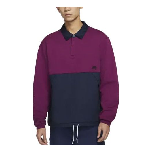 Polotröja Nike Colorblock Fleece Polo Purpur | DJ6082-610