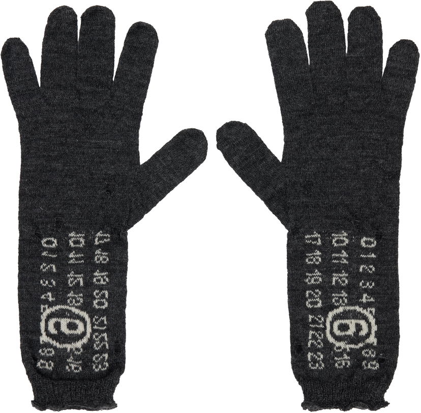 Handskar Maison Margiela MM6 Maison Margiela Wool Knit Gloves Grå | S52TS0043 M13135