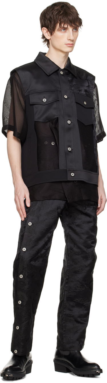 Väst Feng Chen Wang Feng Chen Wang Layered Mesh Vest Svart | FUS17JK10, 4
