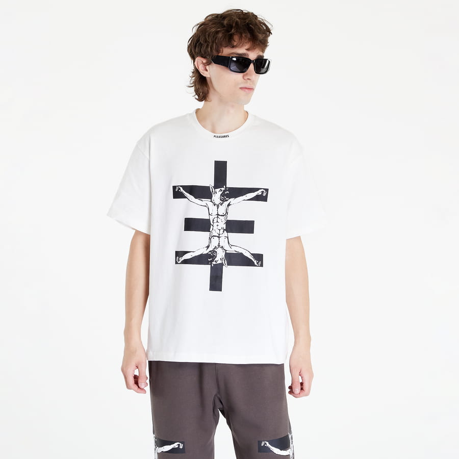 T-shirt Pleasures Psychic x TV Sacrifice Heavyweight Vit | P22W006 IVORY, 0