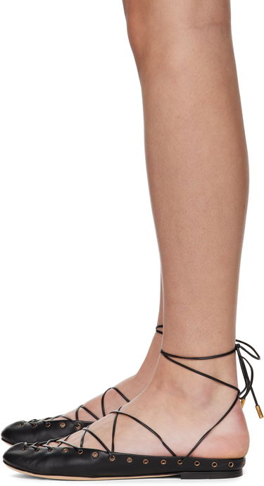 Sneakers och skor CHLOÉ Chloé 'Chloé' Ghillies Ballerina Flats Svart | CHC25U10BRI, 2