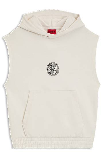 Sweatshirt BOSS Sleeveless Hoodie with Boxing Graphic Vit | 50542433