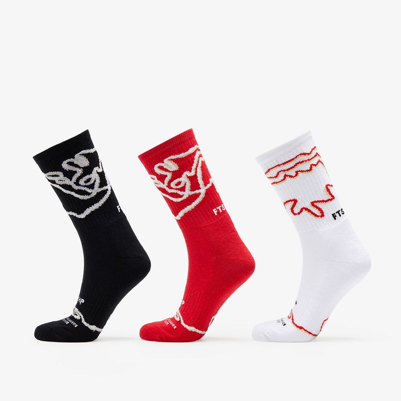 Strumpor Footshop The Stripes Socks 3-Pack Flerfärgad | FTSHP_318