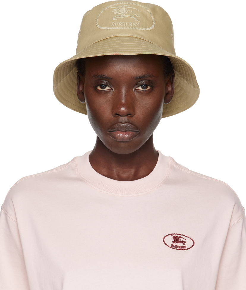 Hatt Burberry Burberry Knight Stamp Gabardine Bucket Hat Beige | 8110782