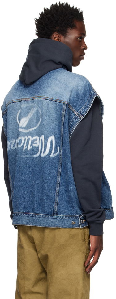 Väst We11done We11done Oversized Trucker Vest Blå | WD-DV3-22-385-U-BL, 2