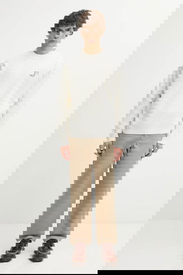 Byxor MAISON KITSUNÉ Maison Kitsuné Relaxed Trousers Beige | PM01119WW9028, 4