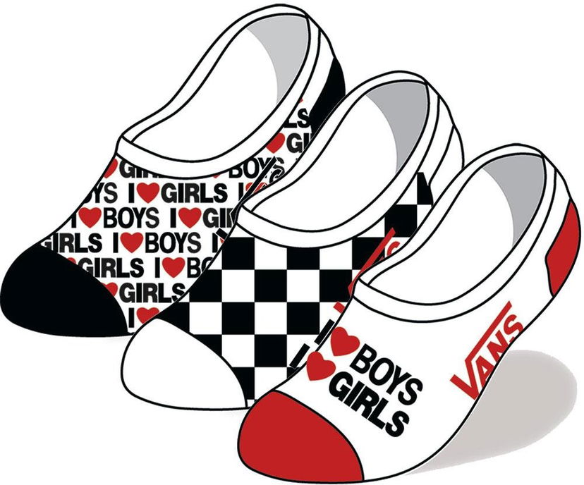Strumpor Vans Vans Boys Girls Canoodles 3-Pack No-Show Socks Flerfärgad | vn0a4dse4481