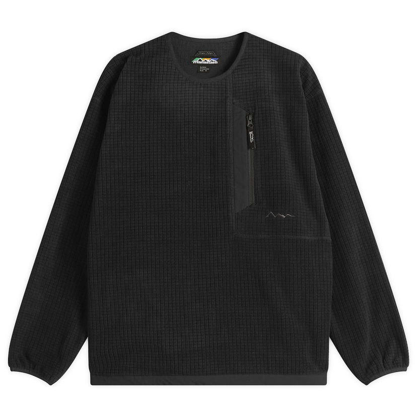 Sweatshirt Manastash Grid Fleece Crew Sweatshirt Svart | 7925230001-010