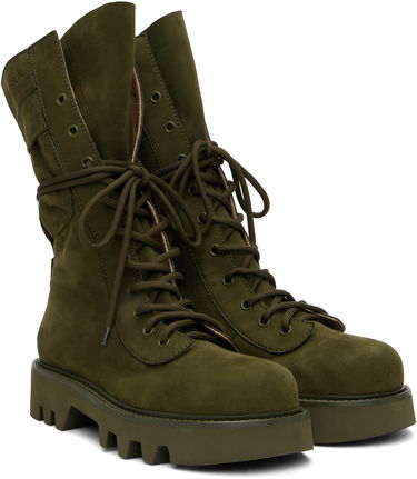 Sneakers och skor JW Anderson JW Anderson Combat Leather Boots Grön | BT0099-LA0258, 3
