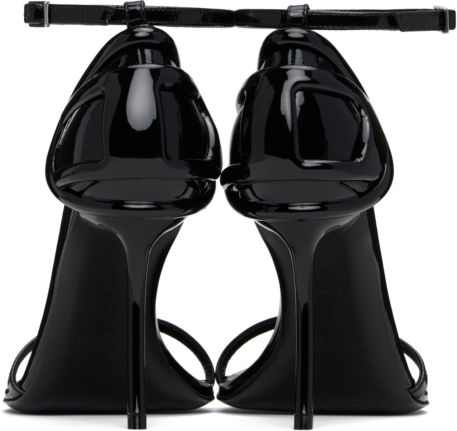 Kläder Diesel D-Ten&Half Heeled Sandals Svart | Y03662 P7381, 1