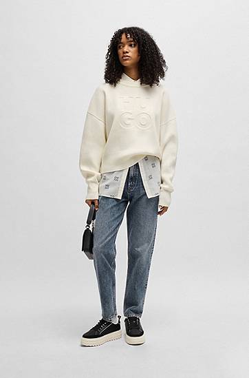 Jeans BOSS Tapered Mom Jeans Blå | 50530317, 1