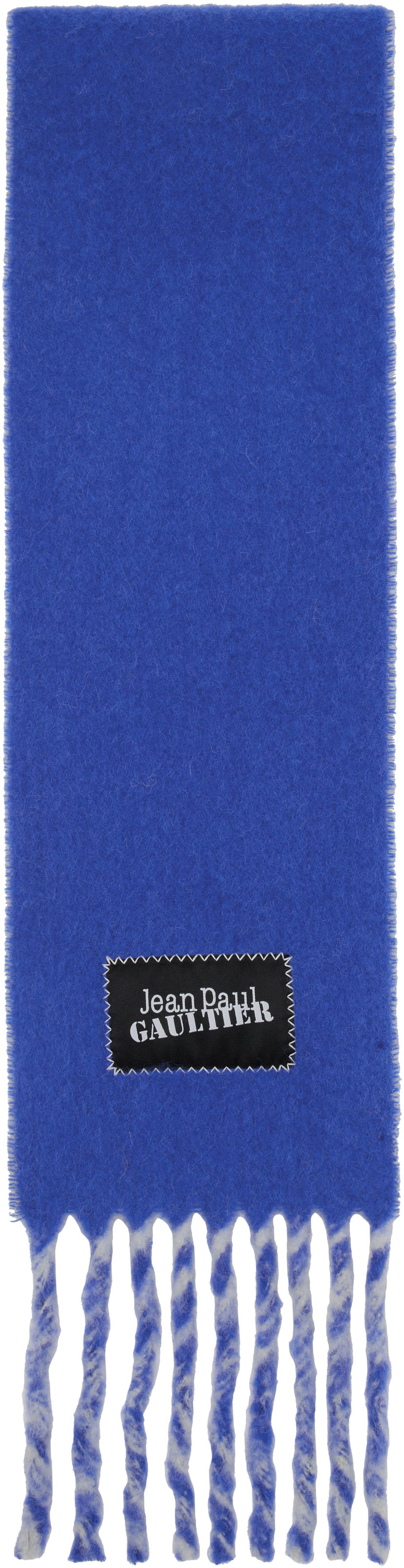 Halsduk Jean Paul Gaultier Jean Paul Gaultier Logo Patch Scarf Blå | 25/03-U-AC017-W022-5956