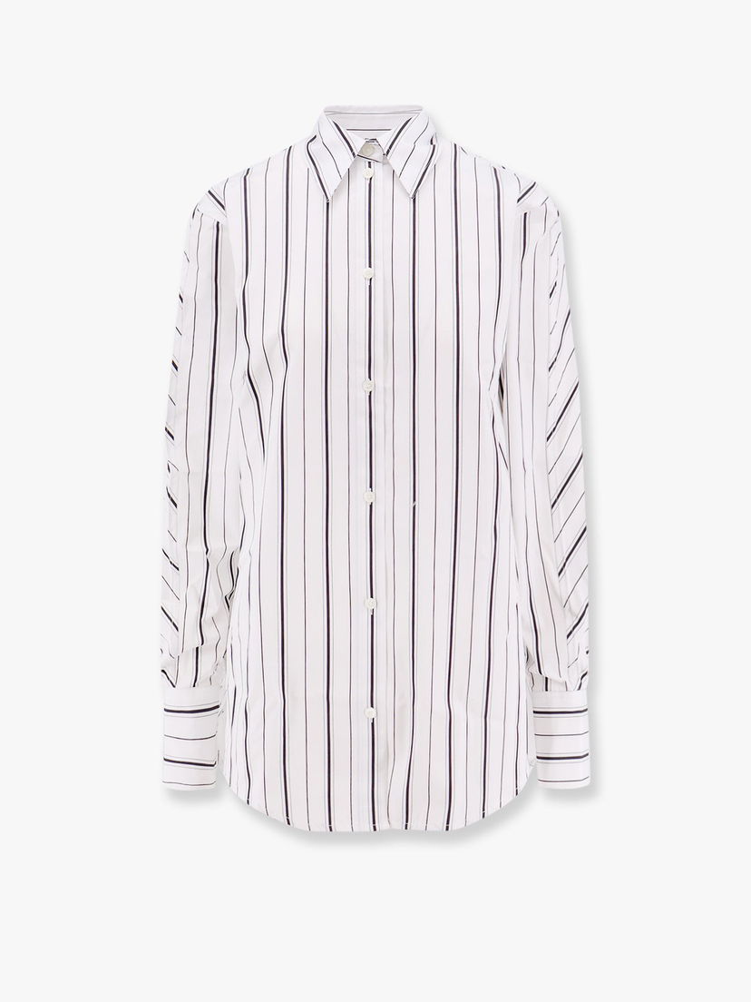 Skjorta TOTEME Striped Button-Down Shirt by Toteme Vit | 251WRT2522FB0338200