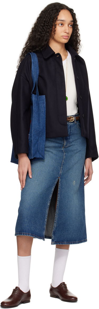 Tygpåse A.P.C. A.P.C. Lou Carpenter Denim Tote Bag Blå | COHTD-M61990, 3