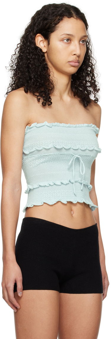 Linne GUIZIO Guizio Balena Smocked Tube Top Turkos | R24608S035, 1