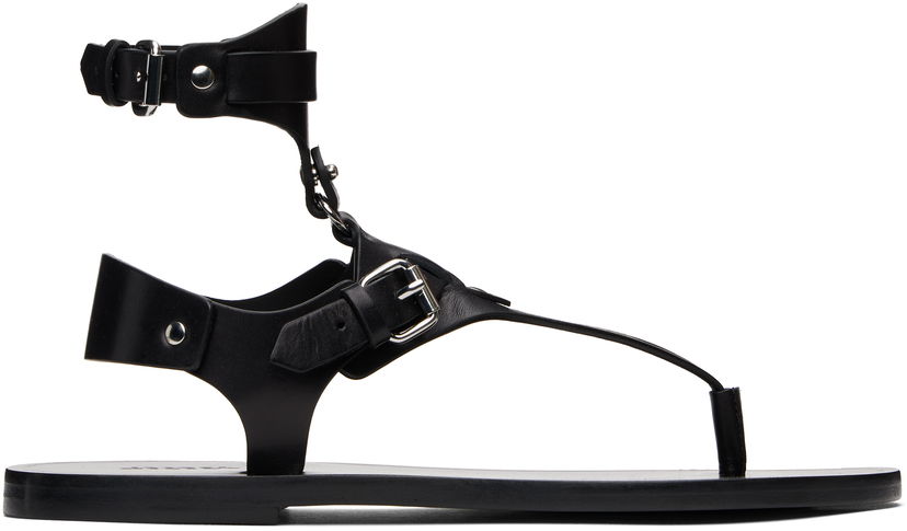 Sneakers och skor ISABEL MARANT Eveen Leather Thong Sandals Svart | SD0250FA-C2A02S