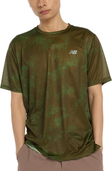 T-shirt New Balance Athletics Printed T-Shirt Grön | mt53201-wdl, 0