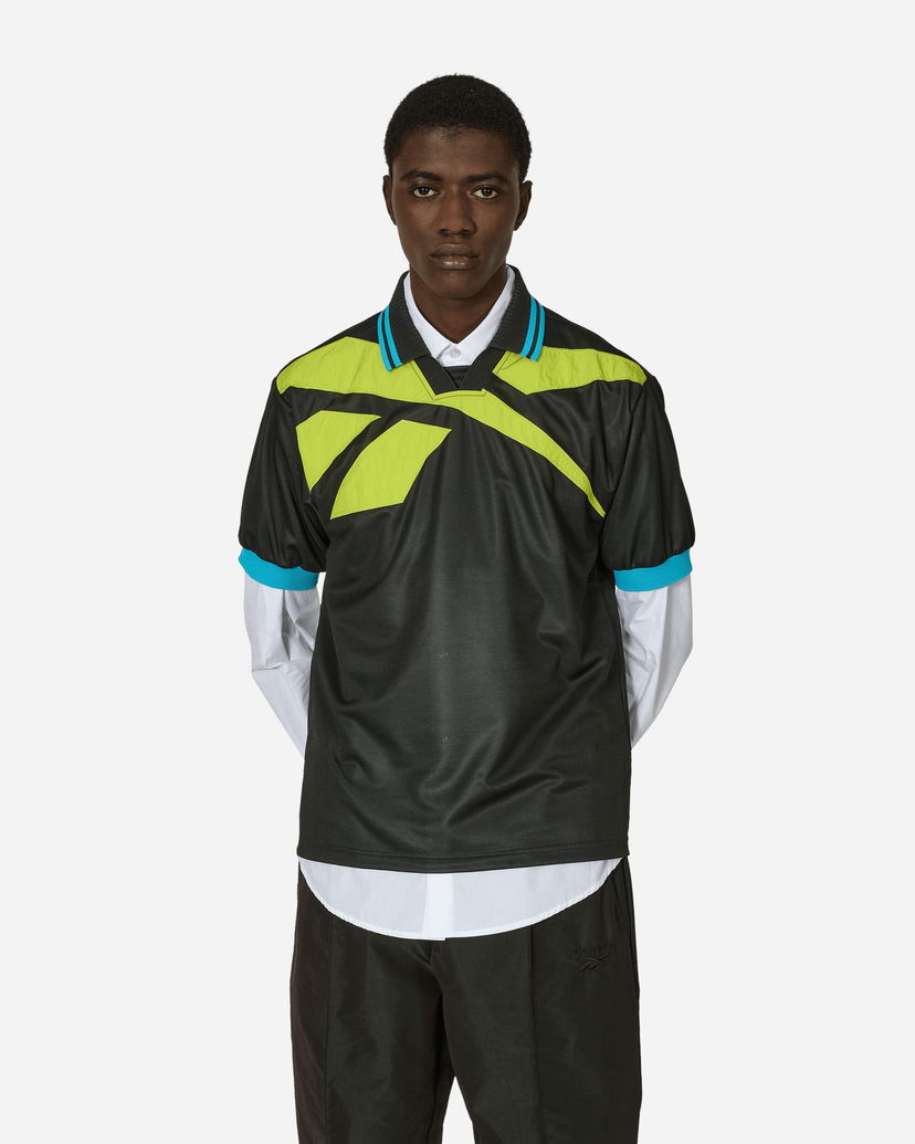 Polotröja Reebok Botter Vector Layered Polo Shirt Black / Acid Yellow Svart | RMGC001C99FAB0014815