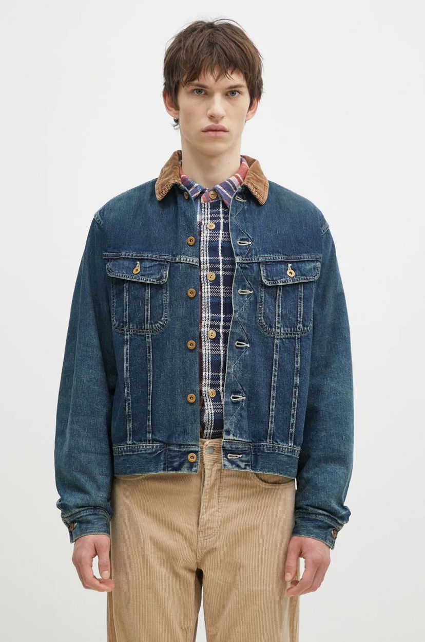 Bomberjacka Human Made Blanket Lined Denim Work Jacket Blå | HM28JK010